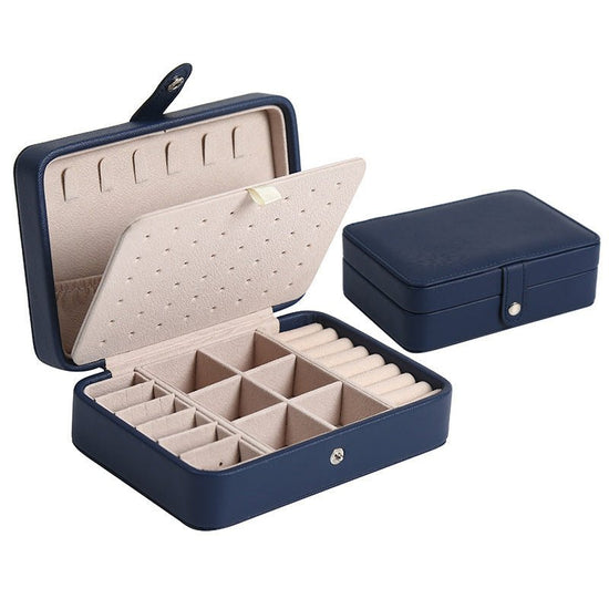 Double Layer Leather Portable Jewellery Box - Amyris London