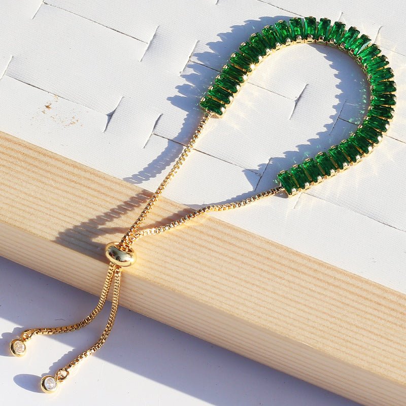 Elegant Emerald Cut Zircon Crystal Necklace Set - Amyris London