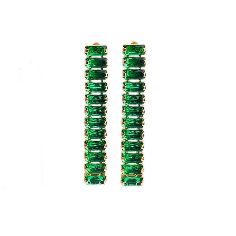 Elegant Emerald Cut Zircon Crystal Necklace Set - Amyris London