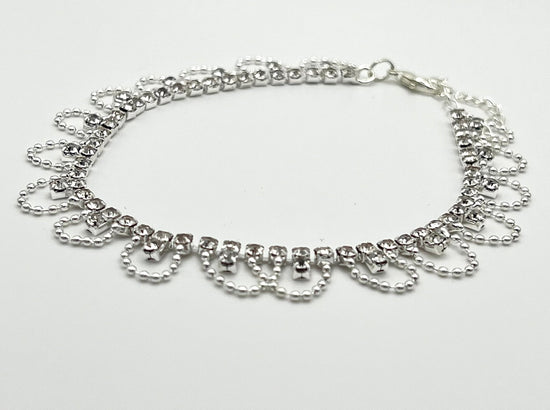 Elegant Silver Chain Anklet - Amyris London