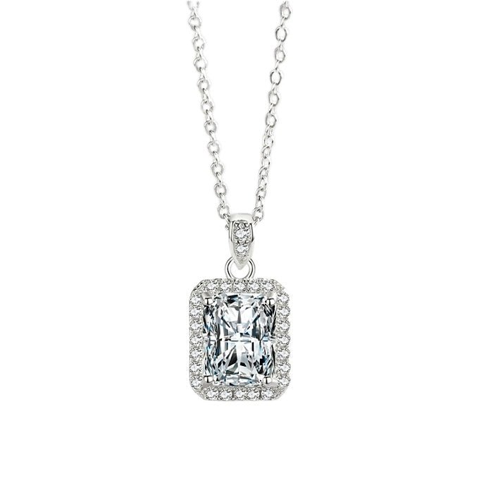 Emerald Cut Diamond Necklace - Amyris London