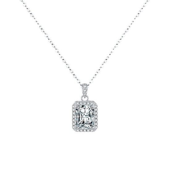 Emerald Cut Diamond Necklace - Amyris London