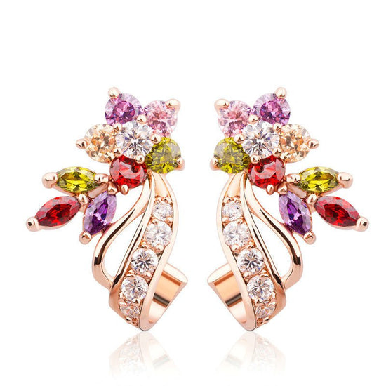 Floral Diamond Earrings - Amyris London