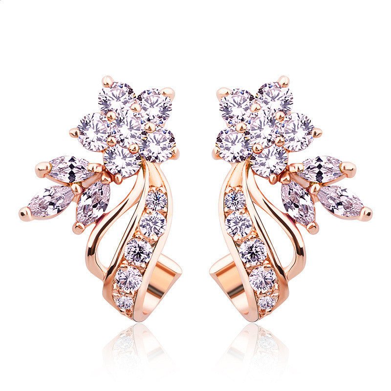 Floral Diamond Earrings - Amyris London