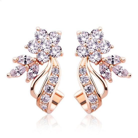 Floral Diamond Earrings - Amyris London