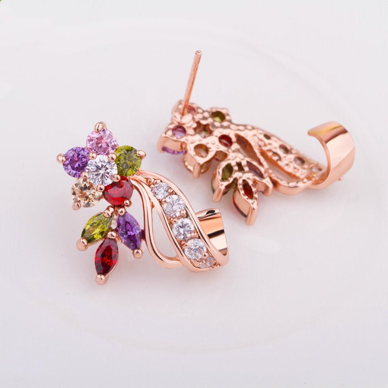 Floral Diamond Earrings - Amyris London