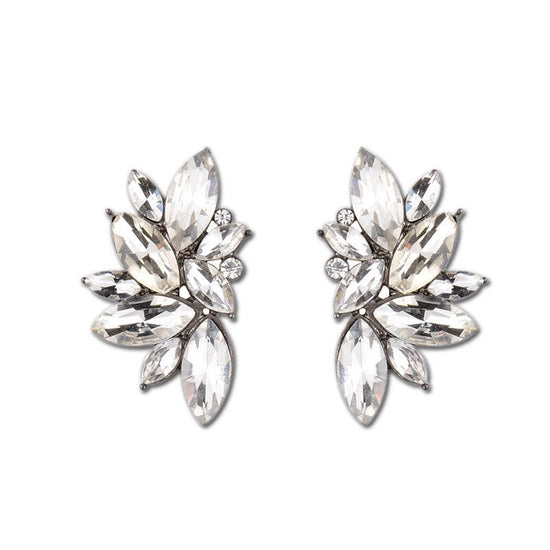 Floral Diamond Stud Earrings - Amyris London