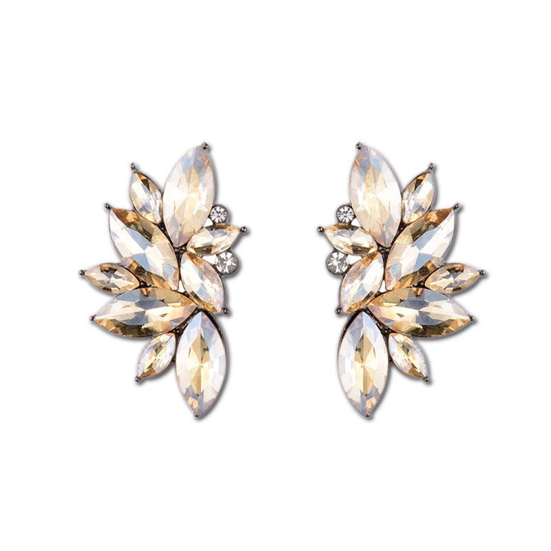 Floral Diamond Stud Earrings - Amyris London