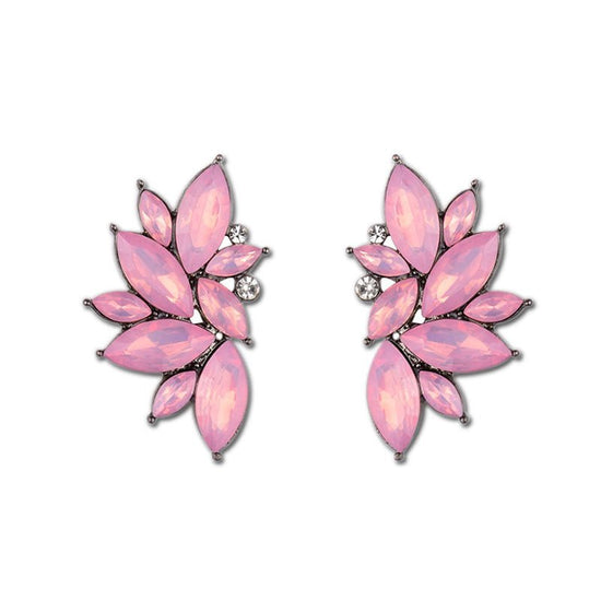 Floral Diamond Stud Earrings - Amyris London