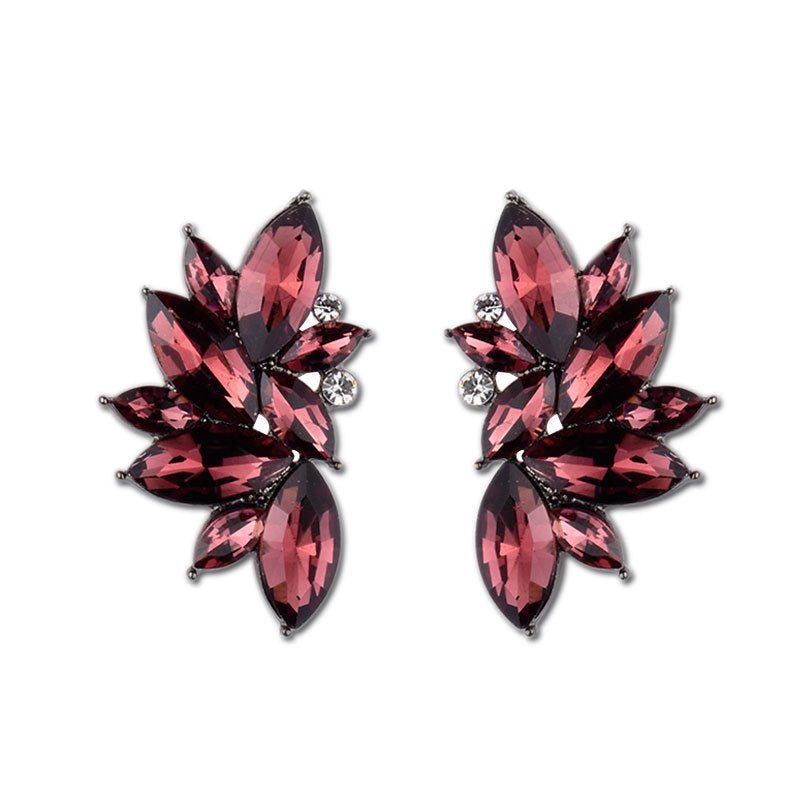 Floral Diamond Stud Earrings - Amyris London