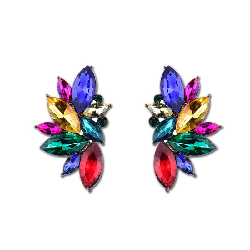 Floral Diamond Stud Earrings - Amyris London