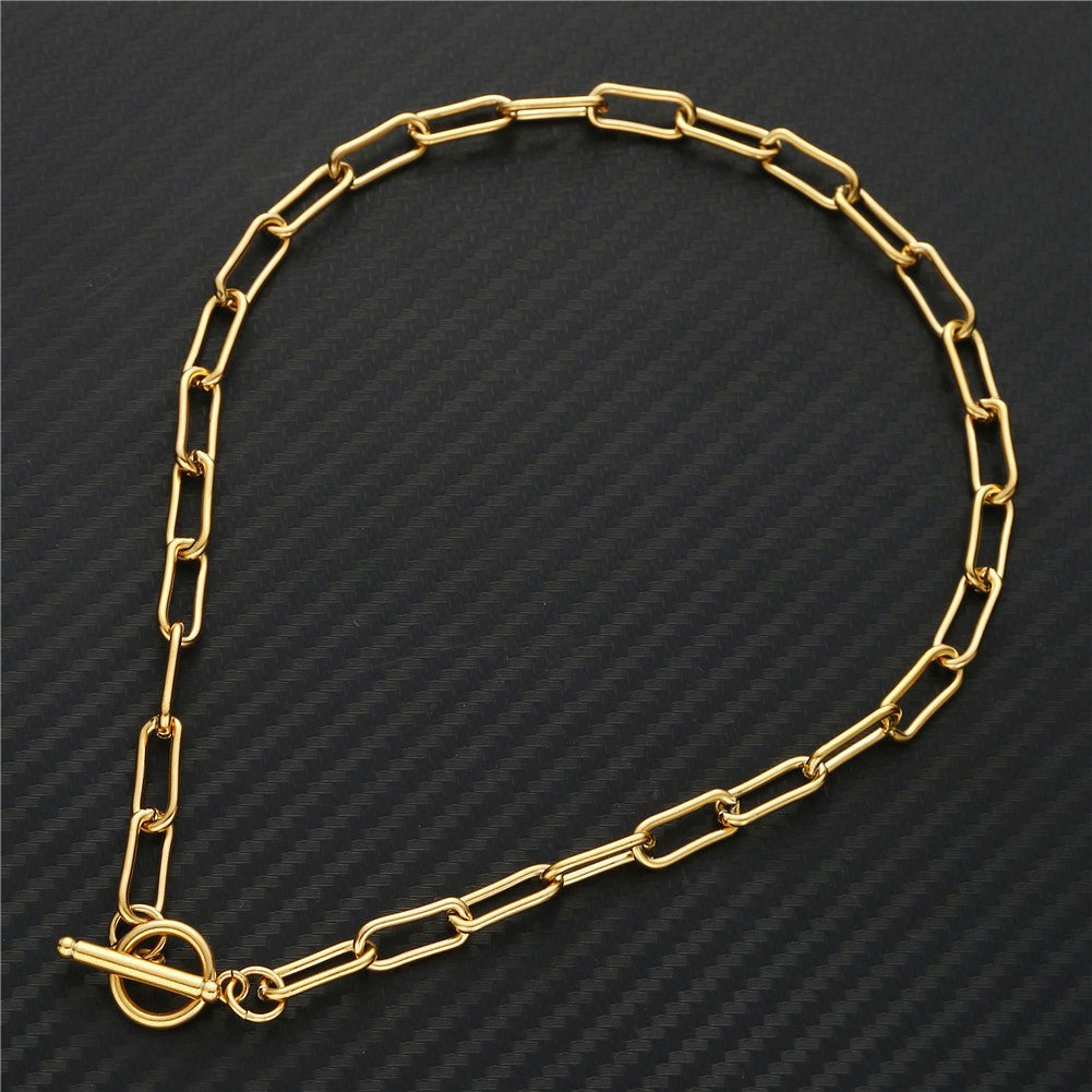 Gold Paperclip Necklace - Amyris London