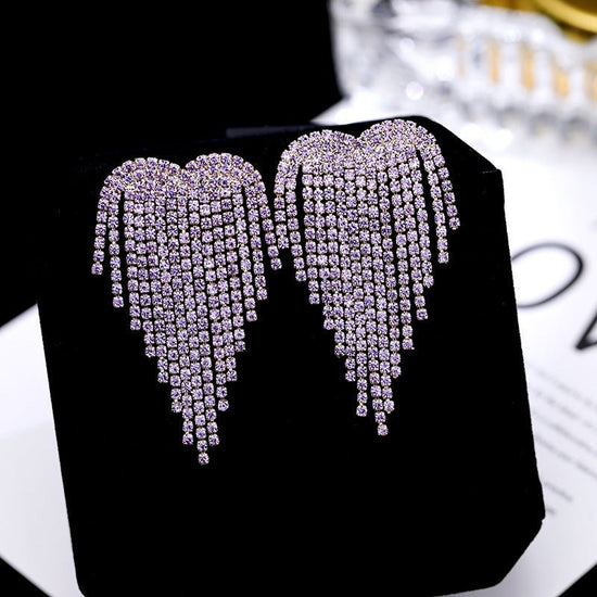 Heart Drop Earrings - Amyris London