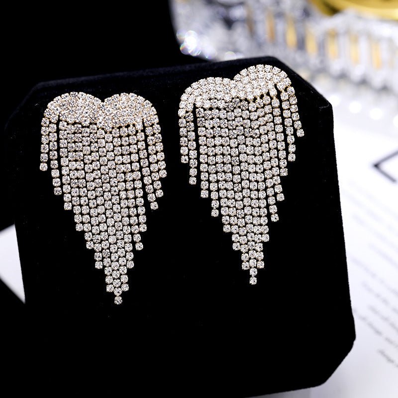 Heart Drop Earrings - Amyris London