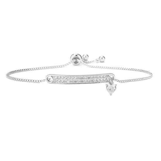 Heart Pendant Bracelet Silver - Amyris London