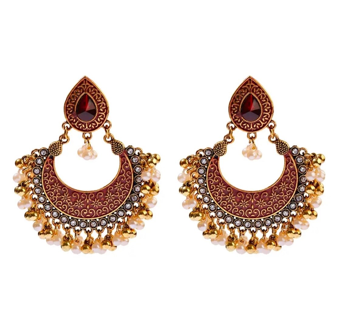 Large Jhumka Earrings - Amyris London