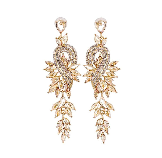 Leaf Drop Earrings - Amyris London