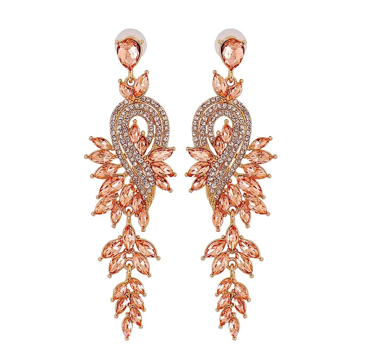 Leaf Drop Earrings - Amyris London