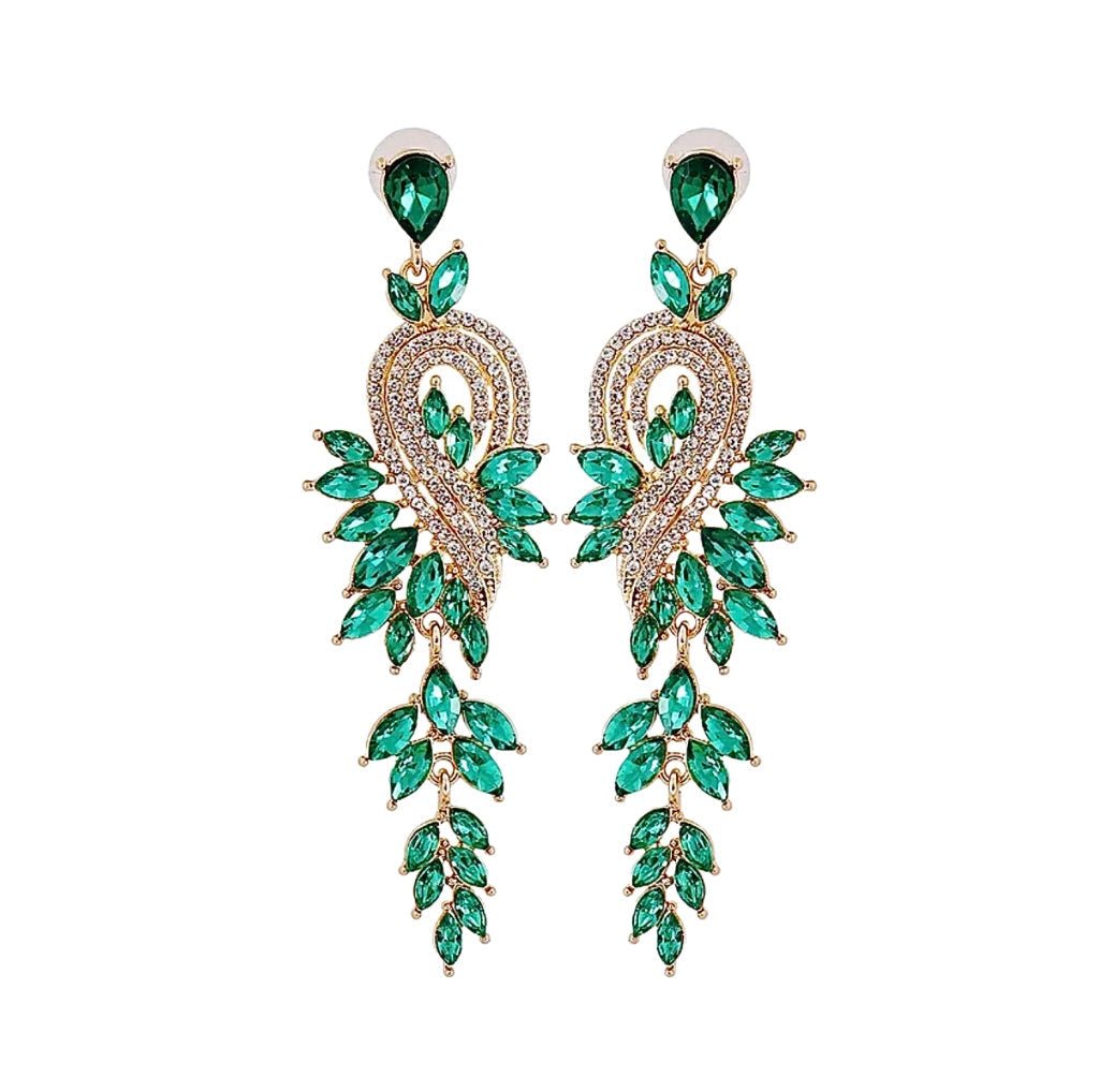 Leaf Drop Earrings - Amyris London