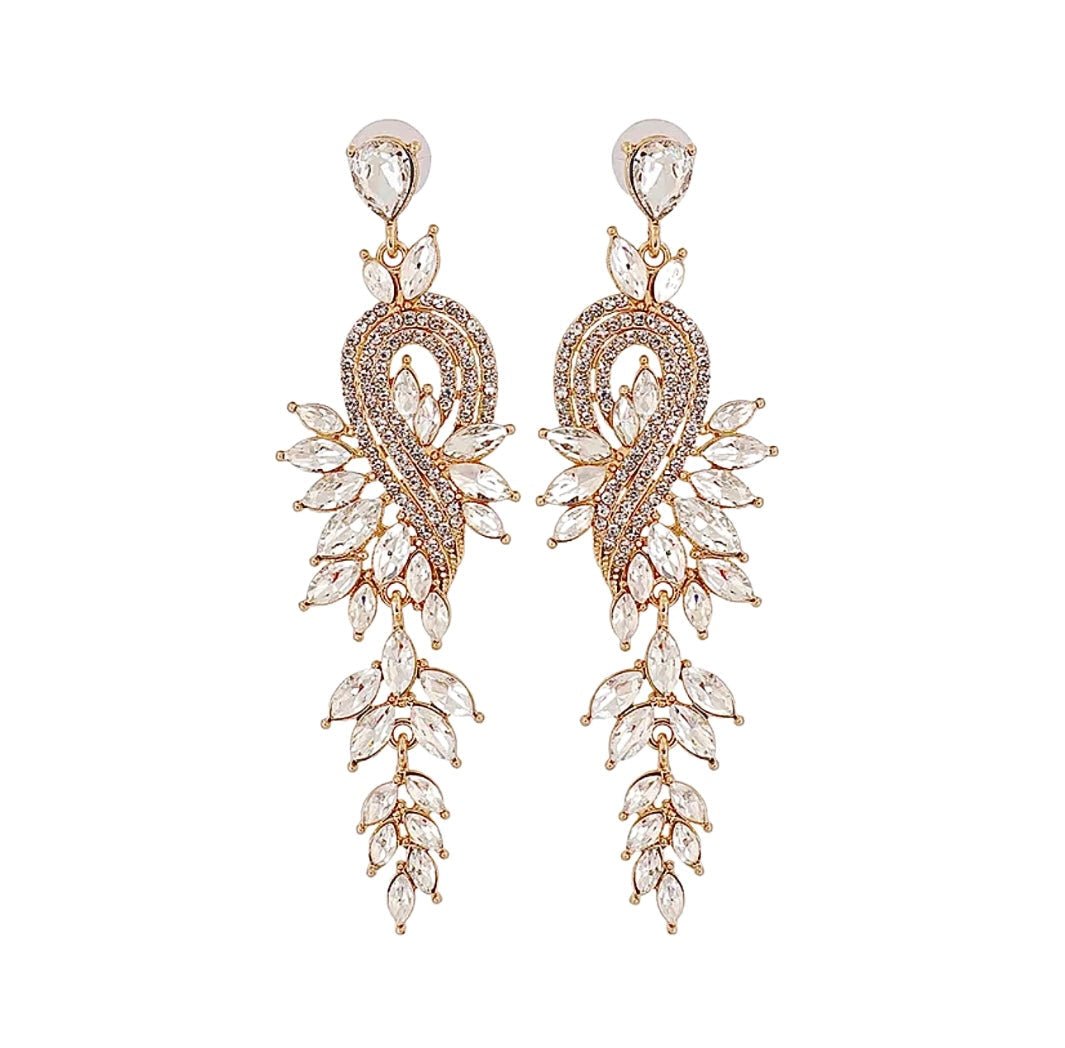 Leaf Drop Earrings - Amyris London