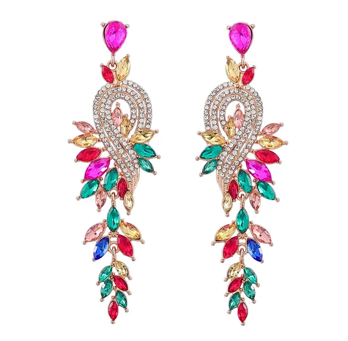 Leaf Drop Earrings - Amyris London