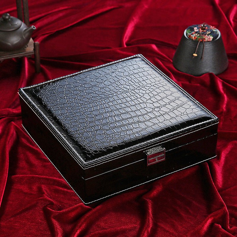 Leather Double Layer Jewellery Storage Box - Amyris London