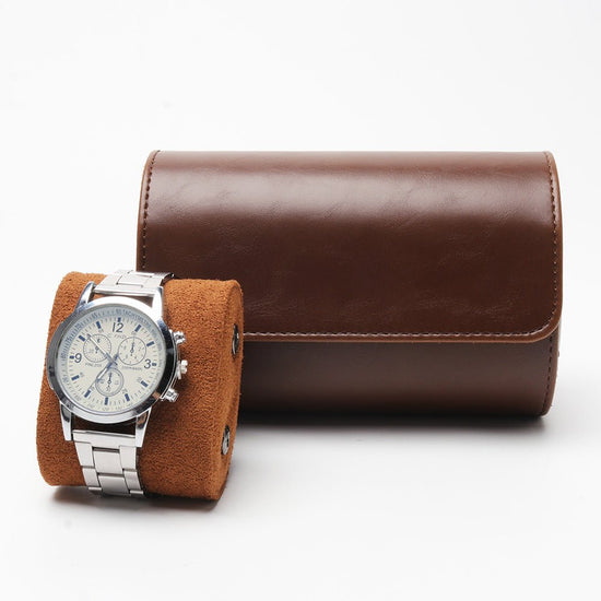 Leather Roll Two Watch Storage Box - Amyris London