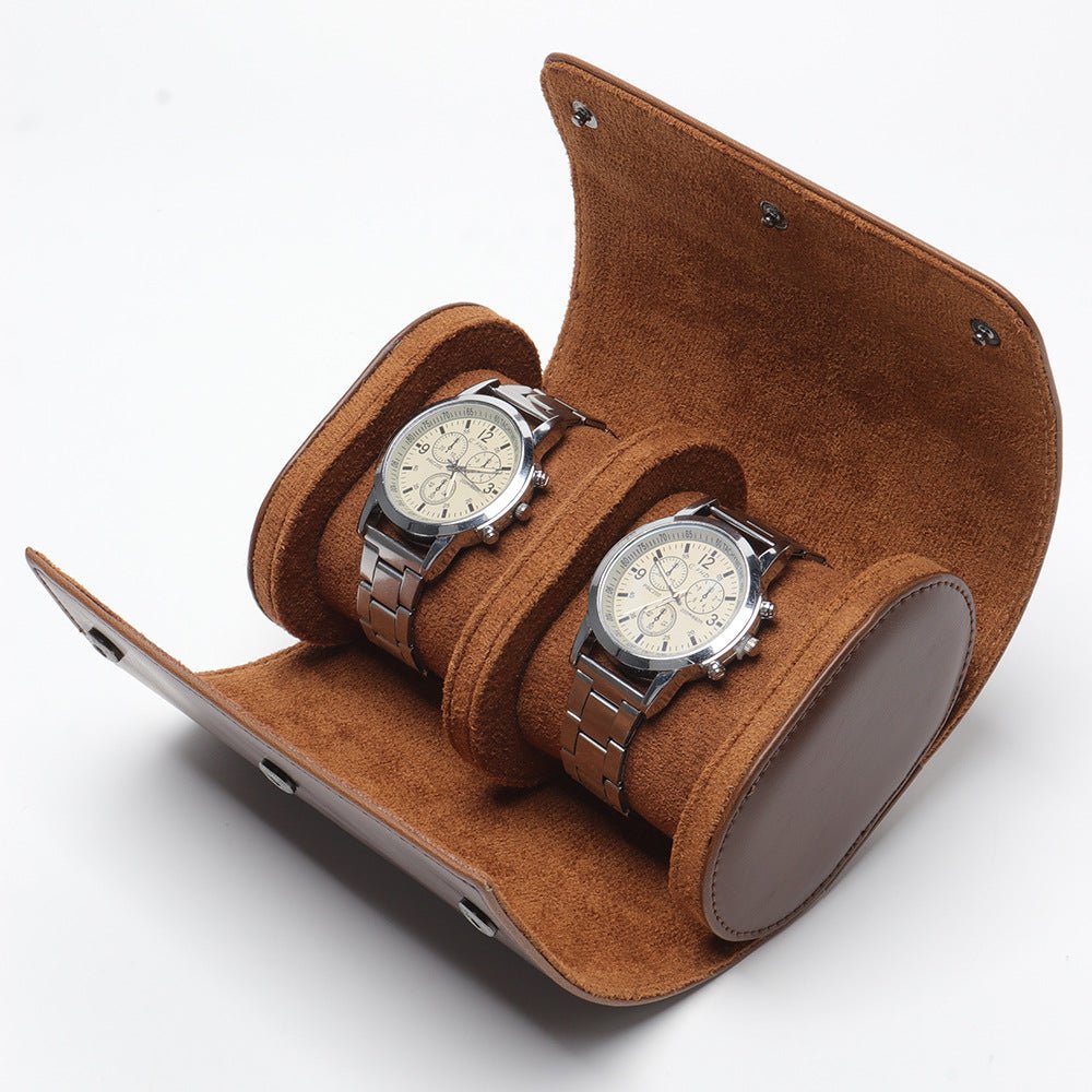 Leather Roll Two Watch Storage Box - Amyris London