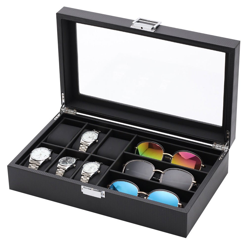 Leather Watch And Sunglass Box - Amyris London