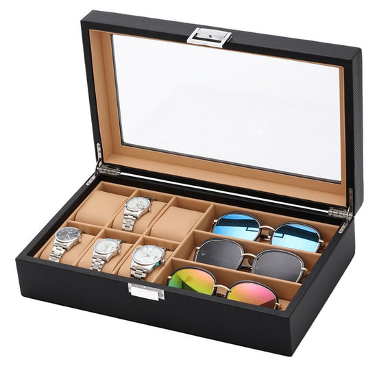 Leather Watch And Sunglass Box - Amyris London