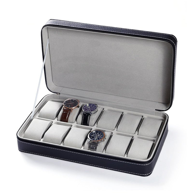 Leather Watch Zipper Storage Box - Amyris London