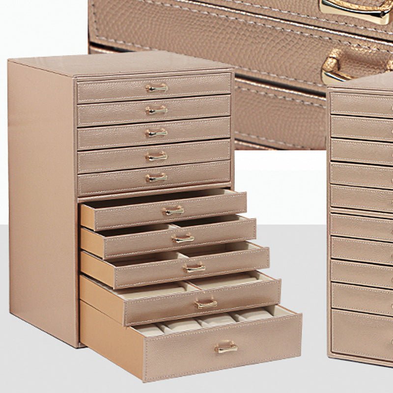 Leather Wooden Jewellery Storage Box - Amyris London