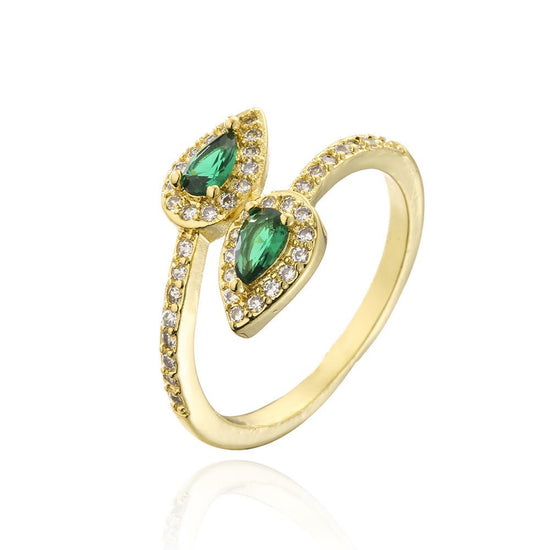 Mixed Stone Open Ring - Amyris London