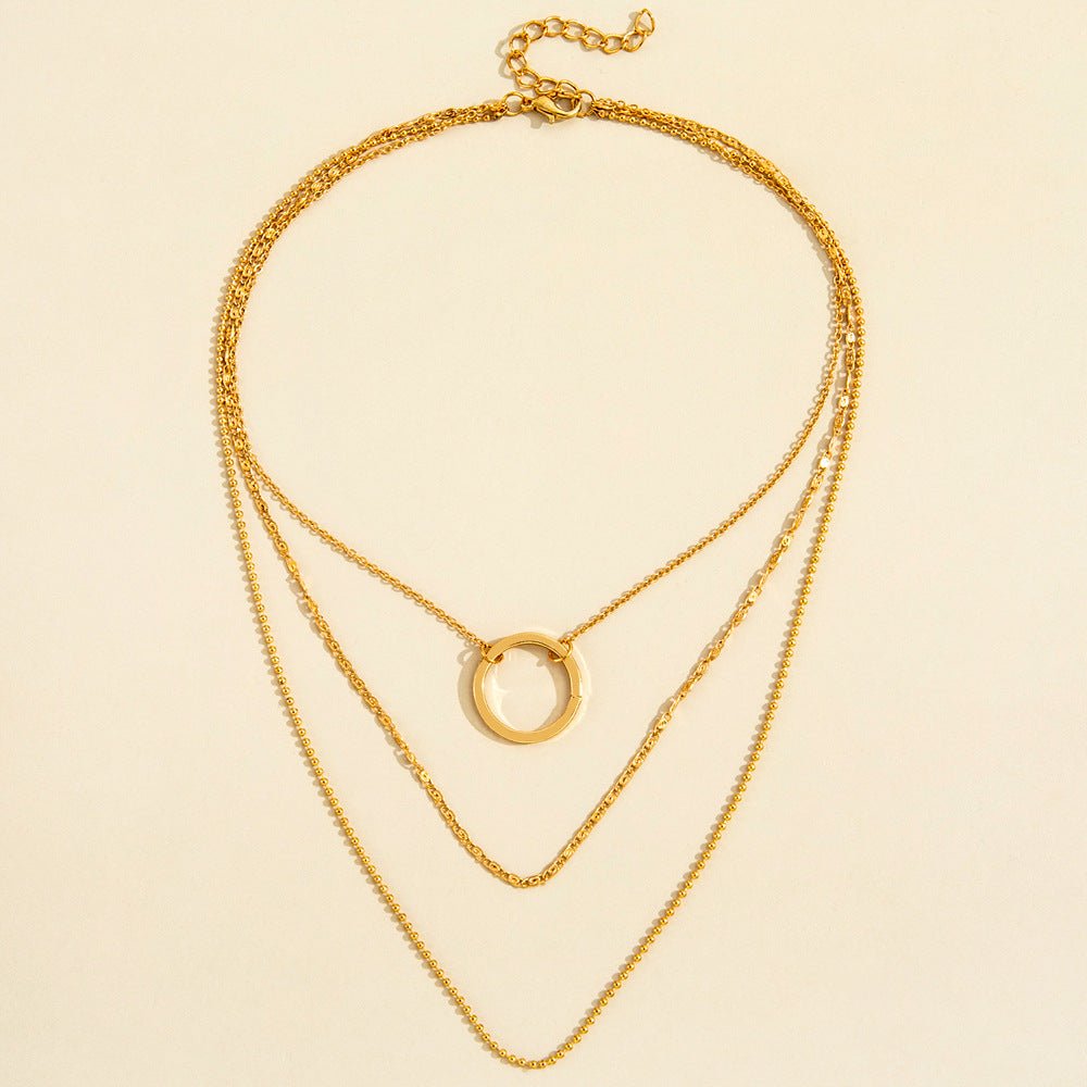 Multi-Layered Circle Necklace - Amyris London