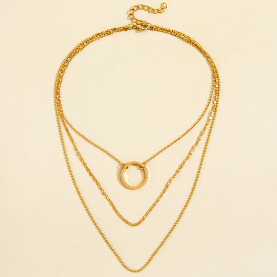 Multi-Layered Circle Necklace - Amyris London