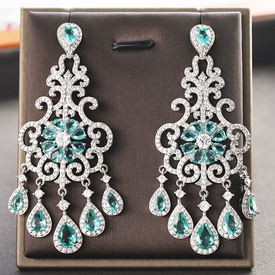 Pear Diamond Drop Earrings - Amyris London