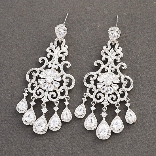 Pear Diamond Drop Earrings - Amyris London