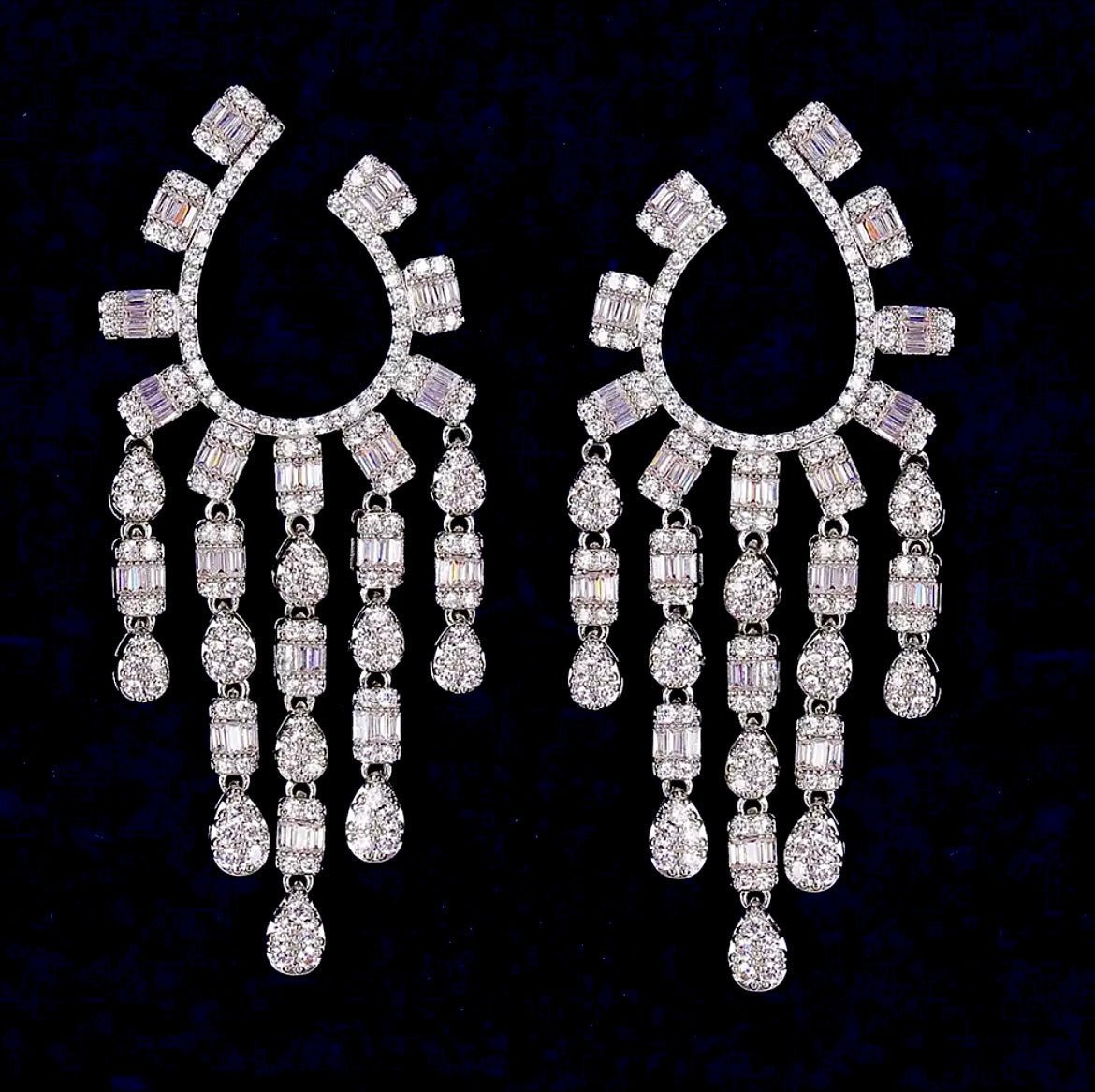 Pear Diamond Drop Earrings - Amyris London