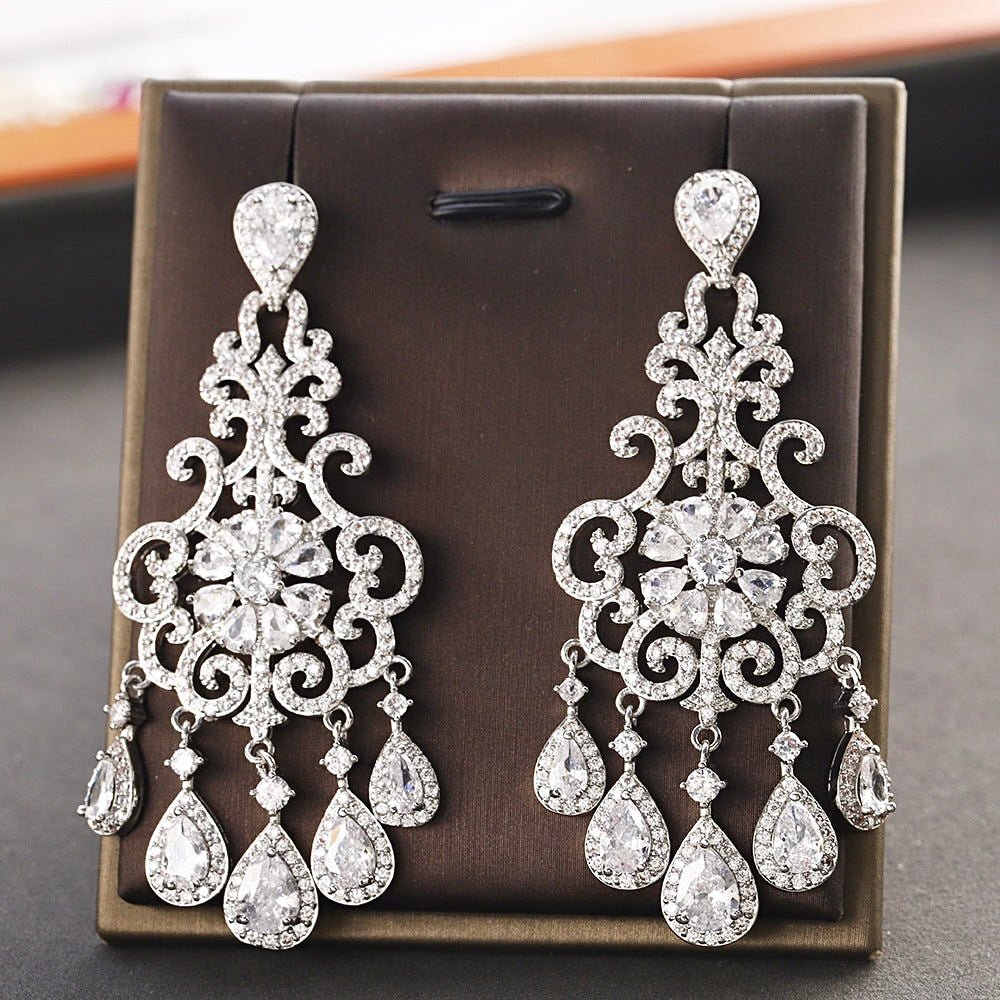 Pear Diamond Drop Earrings - Amyris London