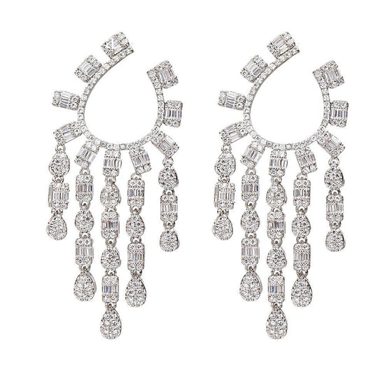 Pear Diamond Drop Earrings - Amyris London