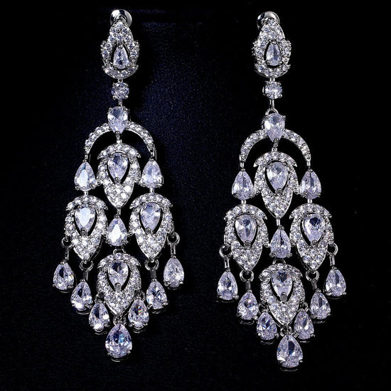 Pear Shaped Diamond Earrings - Amyris London