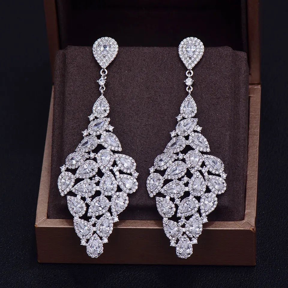 Pear Shaped Diamond Earrings - Amyris London