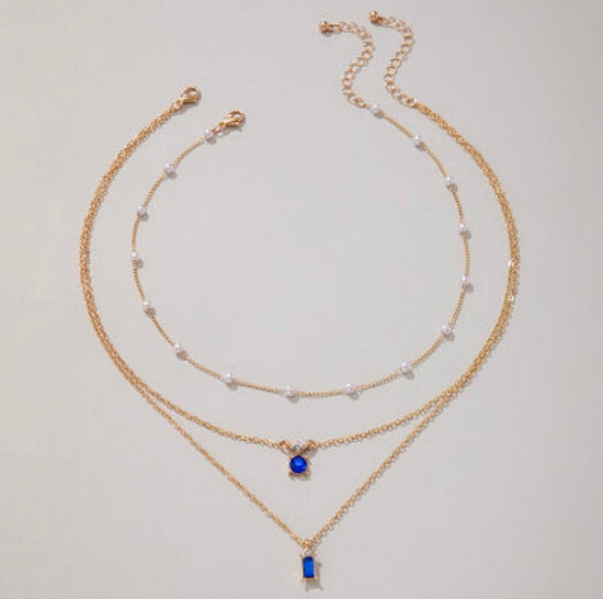 Pearl Chain Multi Layer Necklace - Amyris London