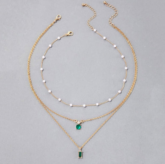 Pearl Chain Multi Layer Necklace - Amyris London