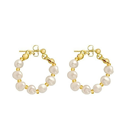 Pearl Huggie Earrings - Amyris London