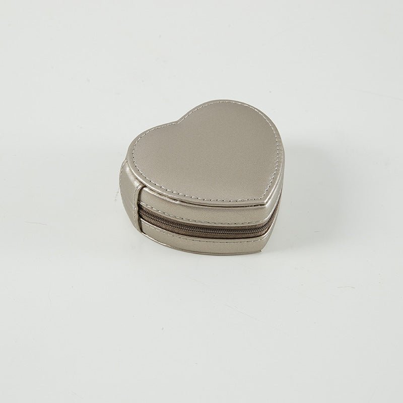 Portable Leather Heart Shaped Jewellery Box - Amyris London