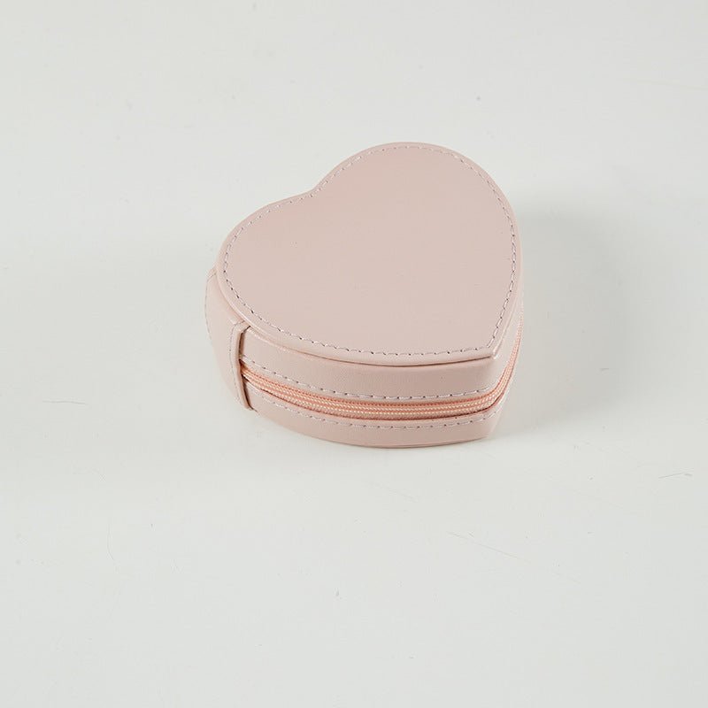 Portable Leather Heart Shaped Jewellery Box - Amyris London