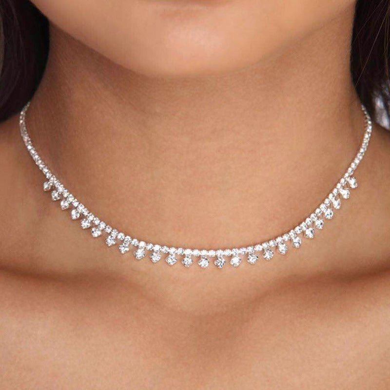 Rhinestone Choker Necklace - Amyris London