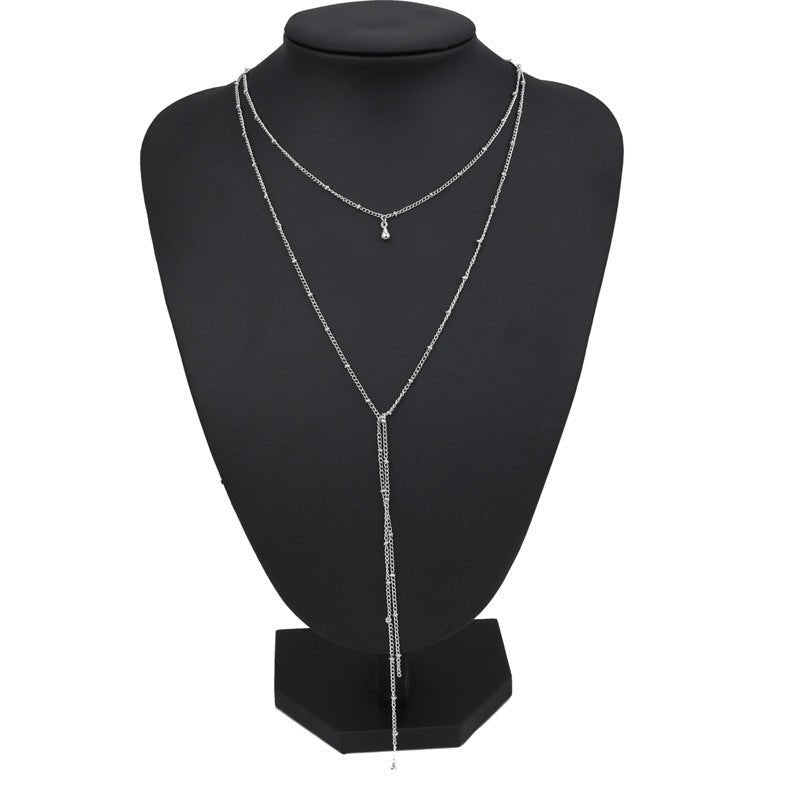 Simple Beads Lariat Necklace - Amyris London