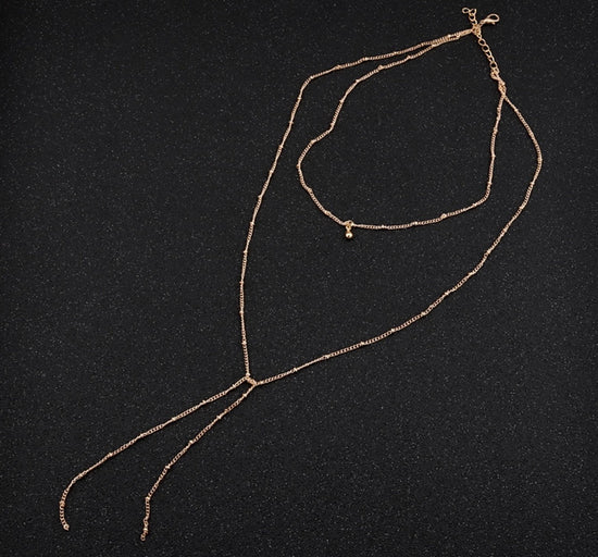 Simple Beads Lariat Necklace - Amyris London